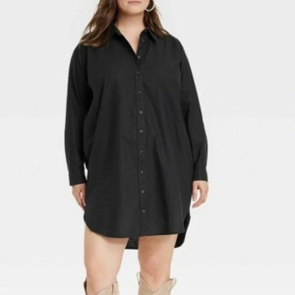 Universal Thread Dresses & Skirts - New Women’s Button Down Casual Mini Shirtdress Black - Universal Thread Size XS